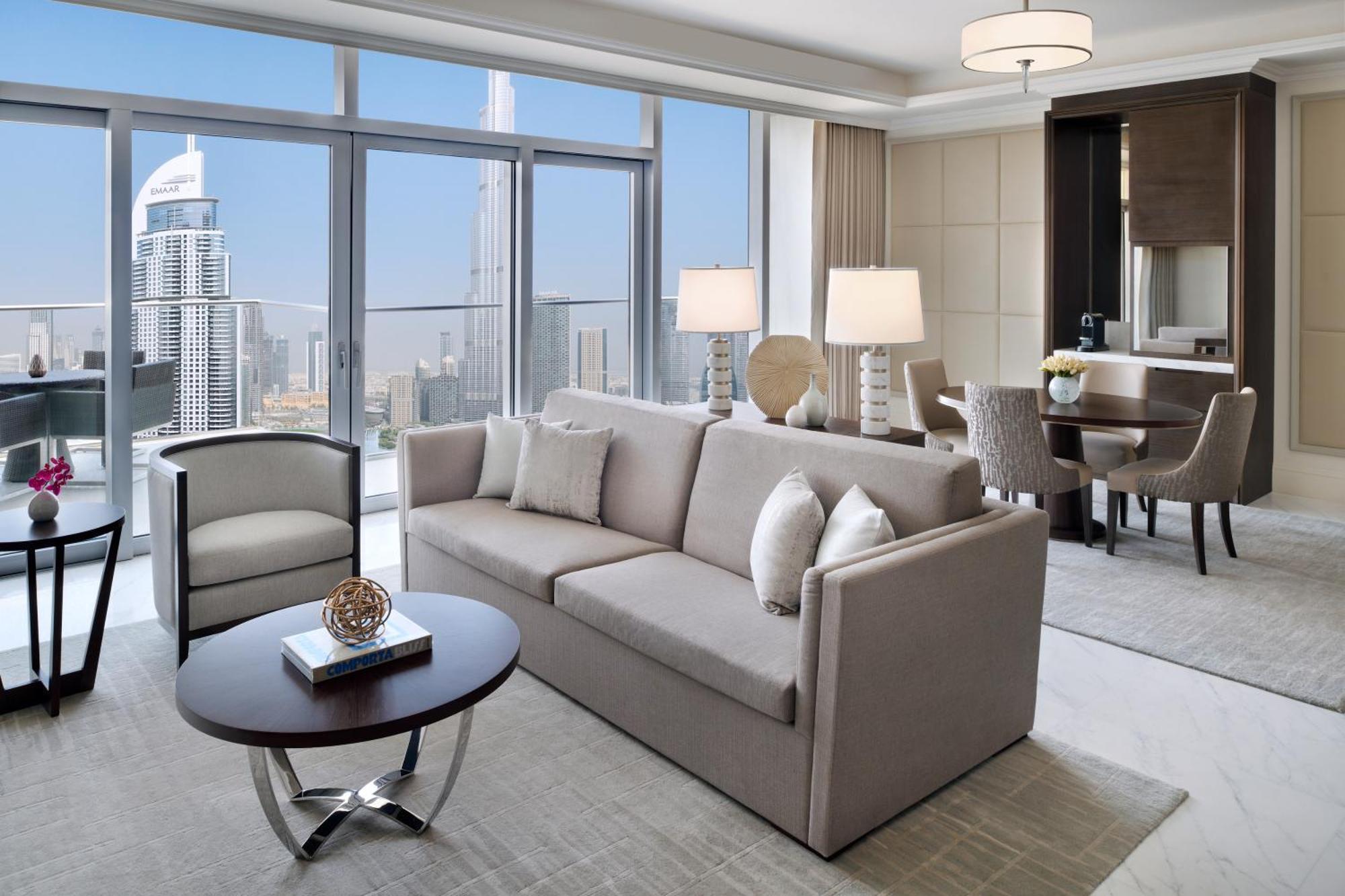 Executive Suite met Uitzicht op de Burj Khalifa en de Fontein - Toegang tot de Lounge met Lunch, Afternoontea en Diner