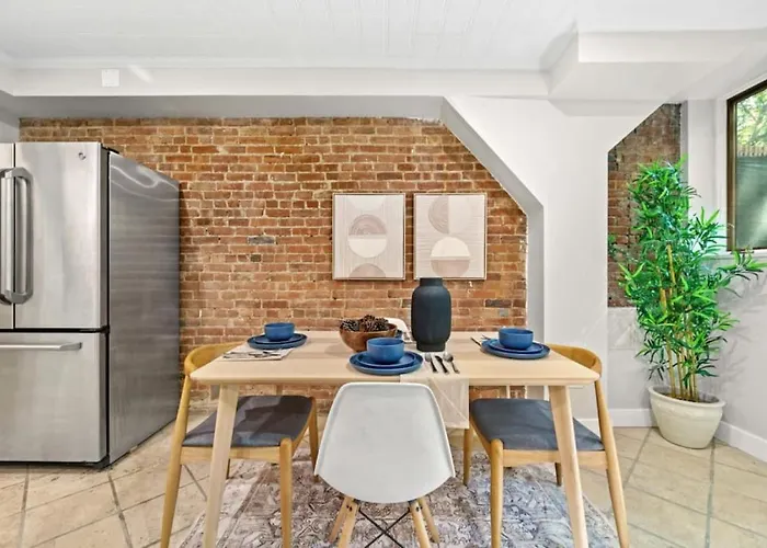 Family Brownstone With Private Backyard Near Subway